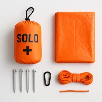 Compact sled layout with few carefully placed items for a solo outing